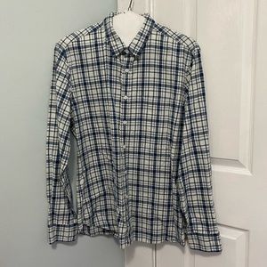 JCREW Shirt Mens Large Button Down Slim Fit Plaid  Long Sleeve.